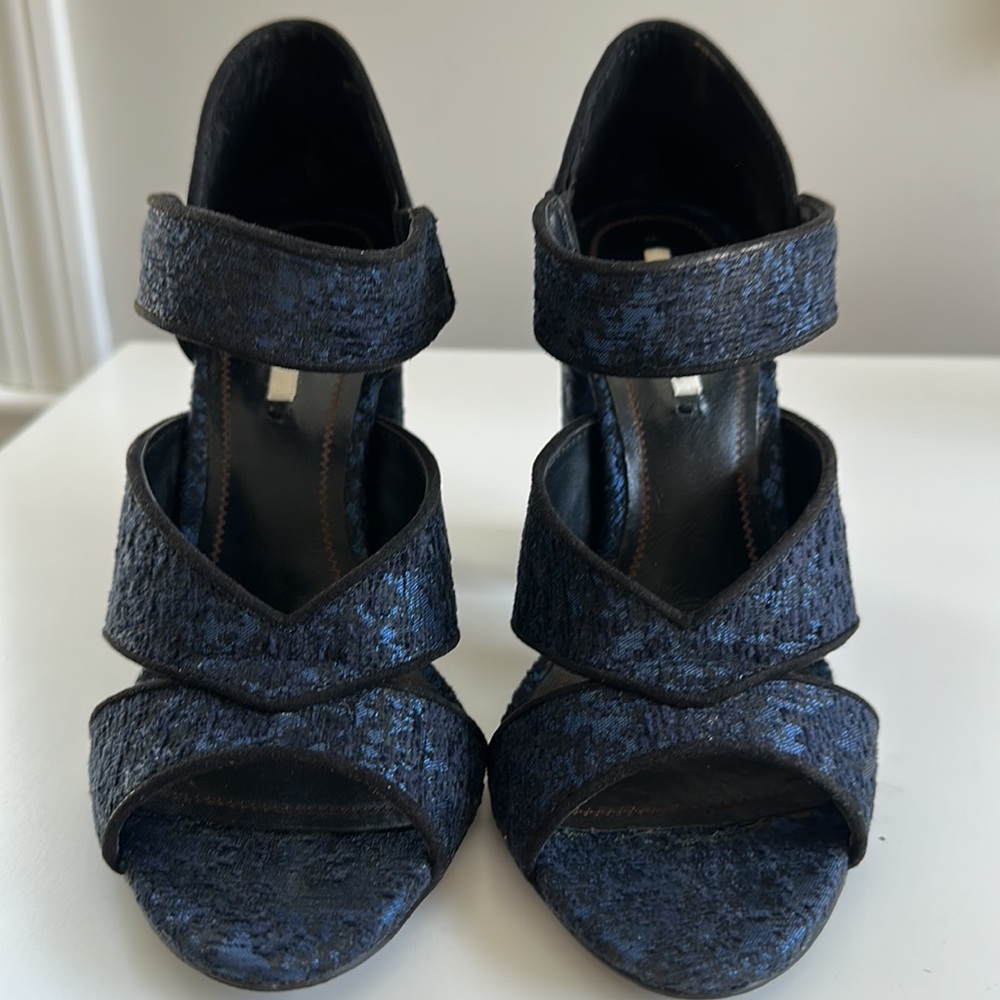 Zara jacquard limited edition heeled sandals